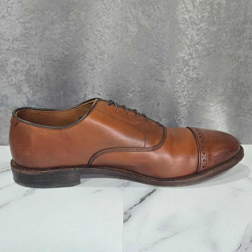 Allen Edmonds Dress Shoes Mens 9.5 EE Fifth Avenue Brown Leather Cap Toe Oxford
